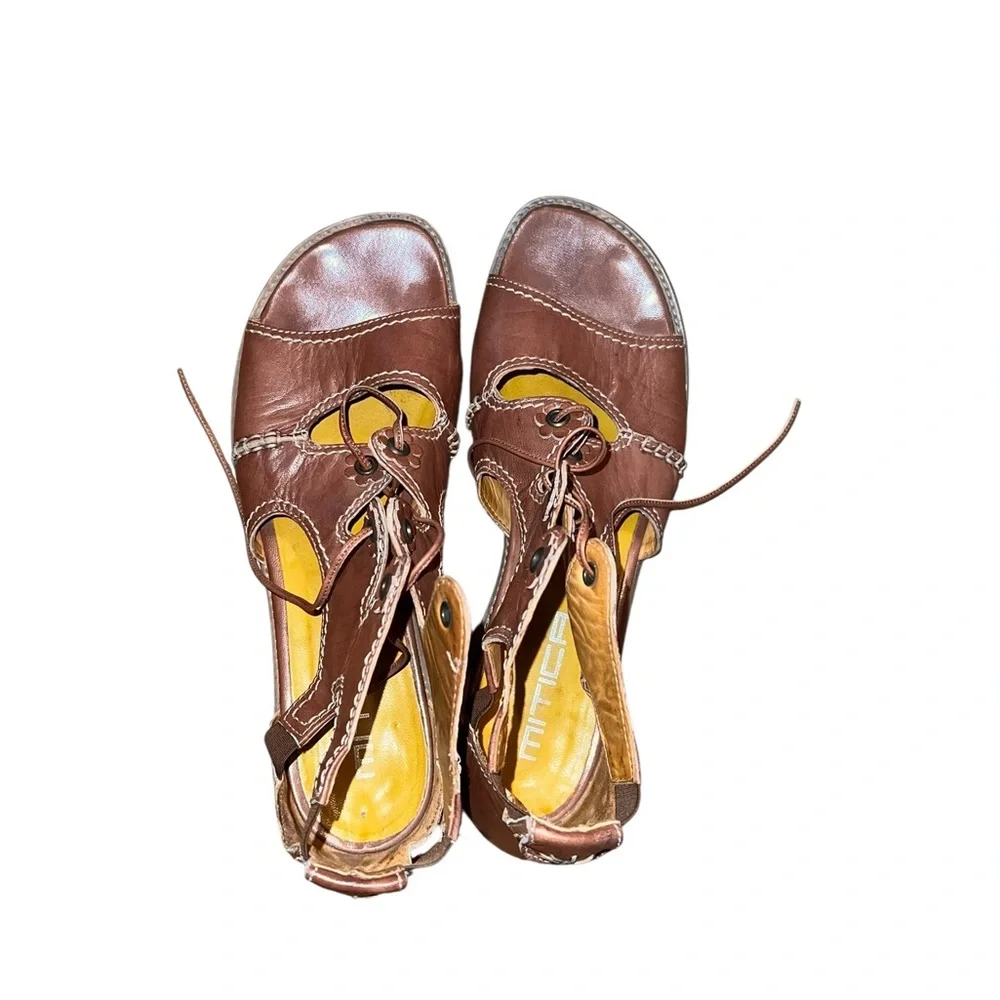 Mitica Brown Leather Sandals 41